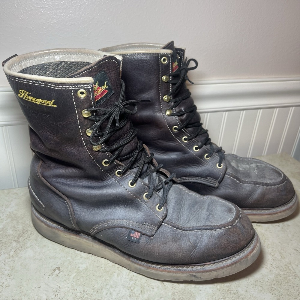 Thorogood 1957 Series 8" Waterproof Moc Toe Work Boots 814-3800 Men's 14 2E Wide